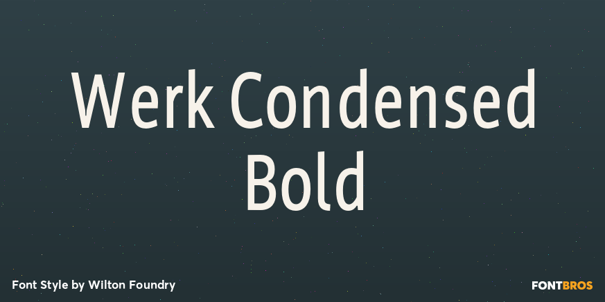 Werk Condensed Bold Font Poster #1