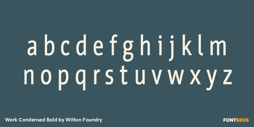 Werk Condensed Bold Font Poster #1
