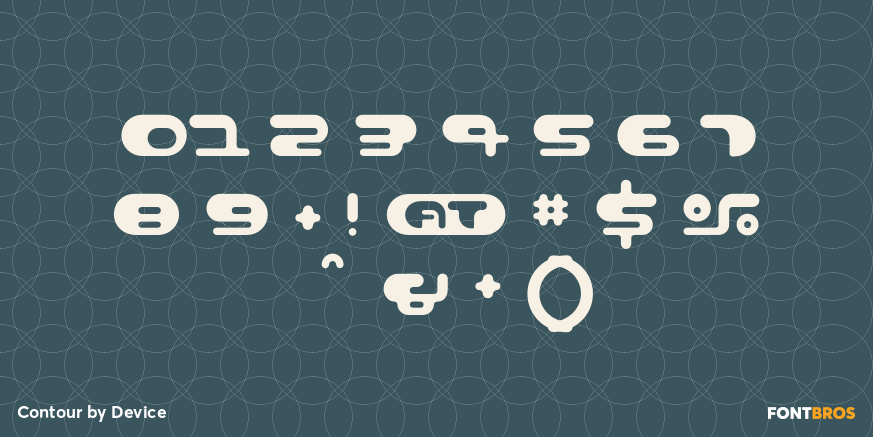 Contour Font Poster #4