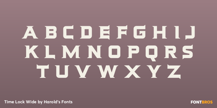 Time Lock Wide Font Poster #2