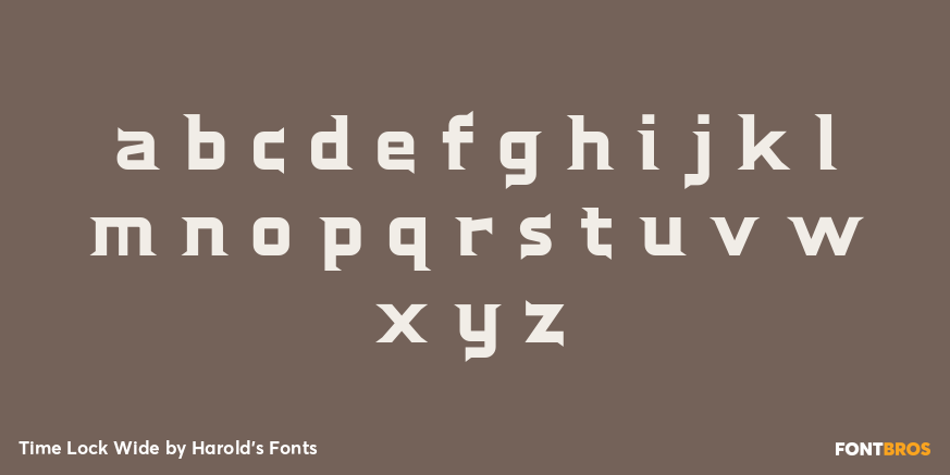 Time Lock Wide Font Poster #3