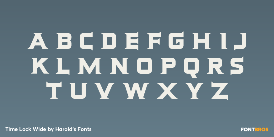 Time Lock Wide Font Poster #2