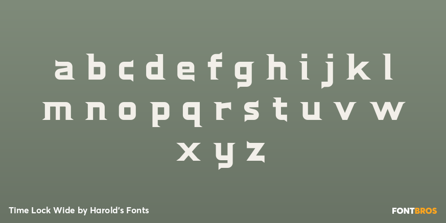 Time Lock Wide Font Poster #3