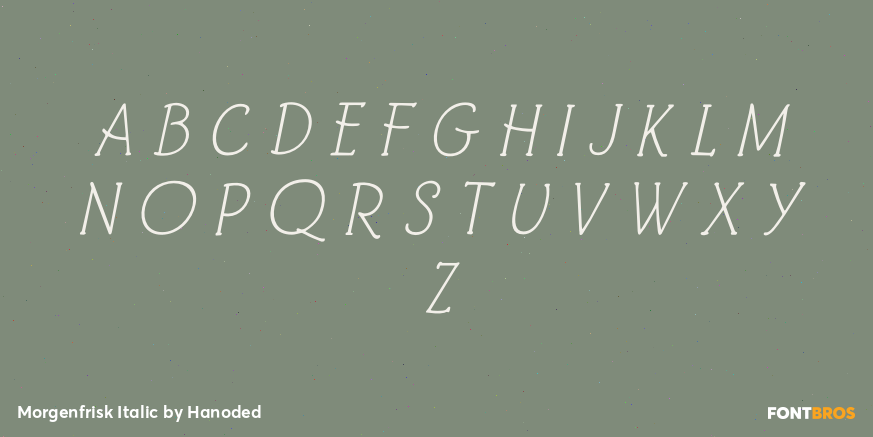 Morgenfrisk Italic Font Poster #2