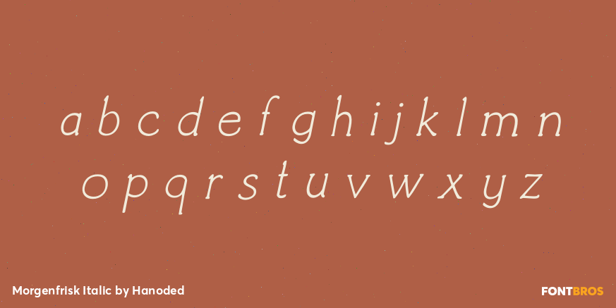 Morgenfrisk Italic Font Poster #3