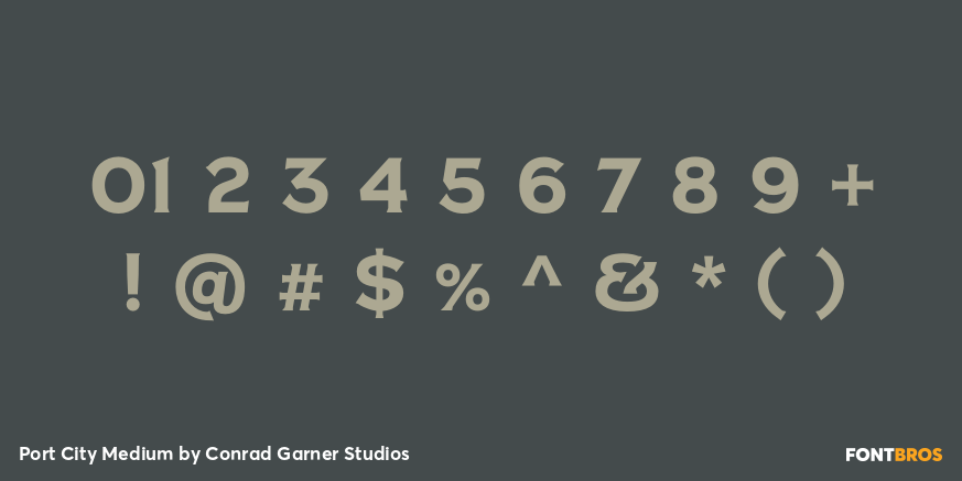 Port City Medium Font Poster #1