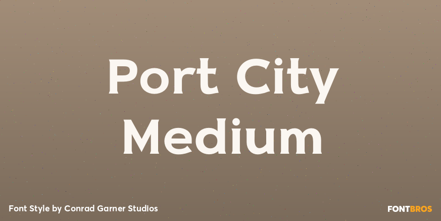 Port City Medium Font Poster