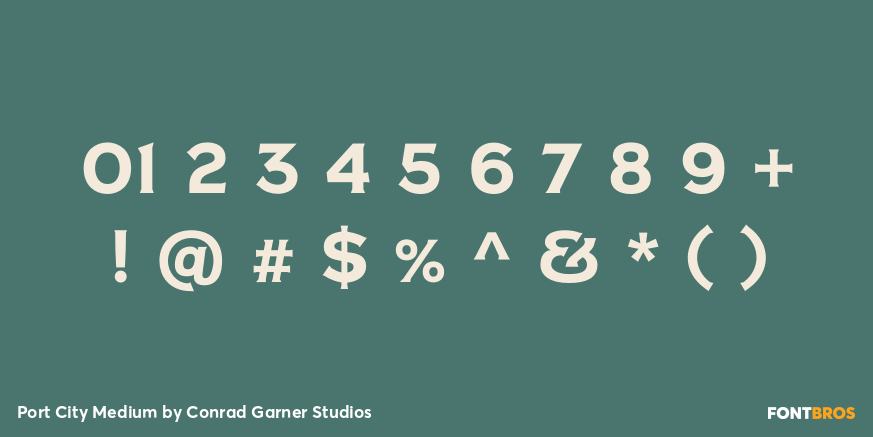 Port City Medium Font Poster #4