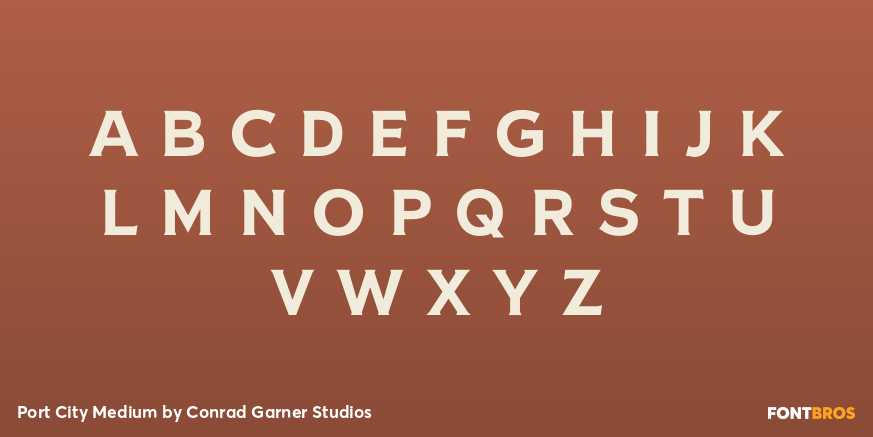 Port City Medium Font Poster #1