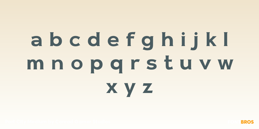Port City Medium Font Poster #1