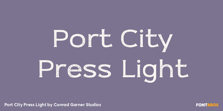 Port City Press Light Font Poster