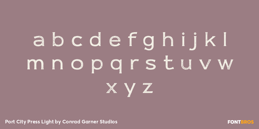 Port City Press Light Font Poster #3