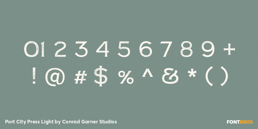 Port City Press Light Font Poster #4