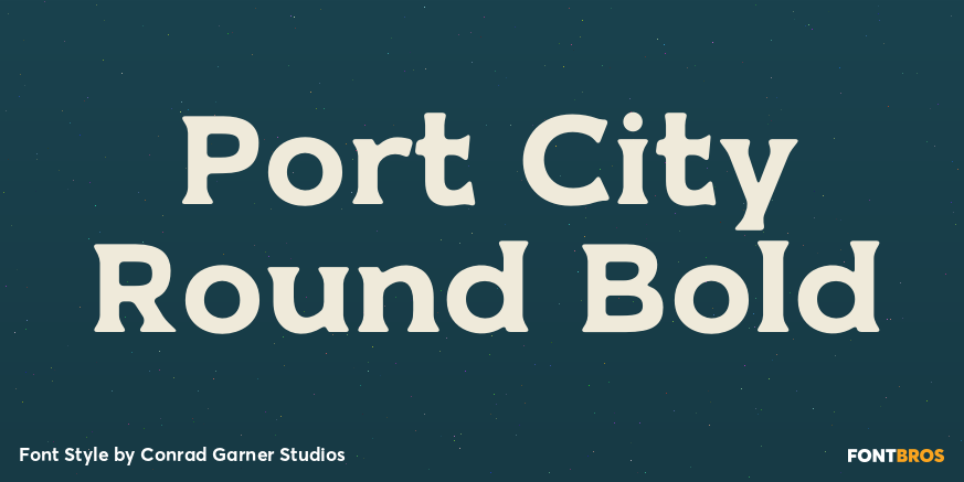 Port City Round Bold Poster