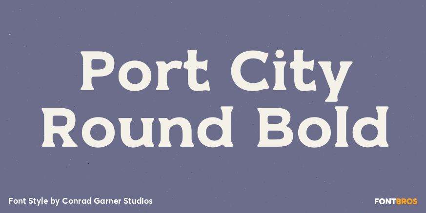 Port City Round Bold Poster