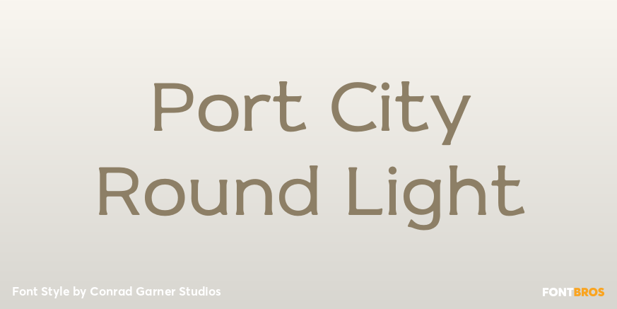 Port City Round Light Font Poster
