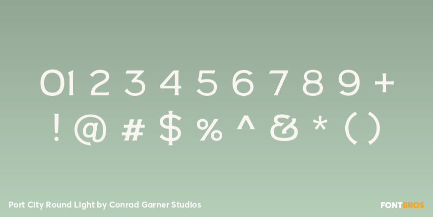 Port City Round Light Font Poster #4