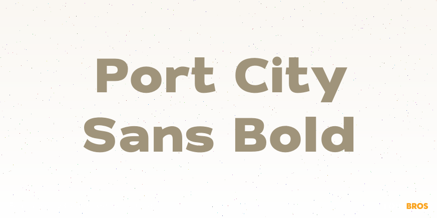 Port City Sans Bold Poster