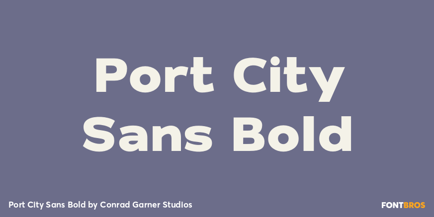 Port City Sans Bold Font Poster