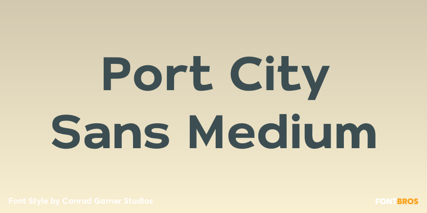 Port City Sans Medium Poster