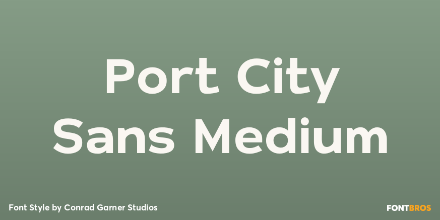 Port City Sans Medium Poster