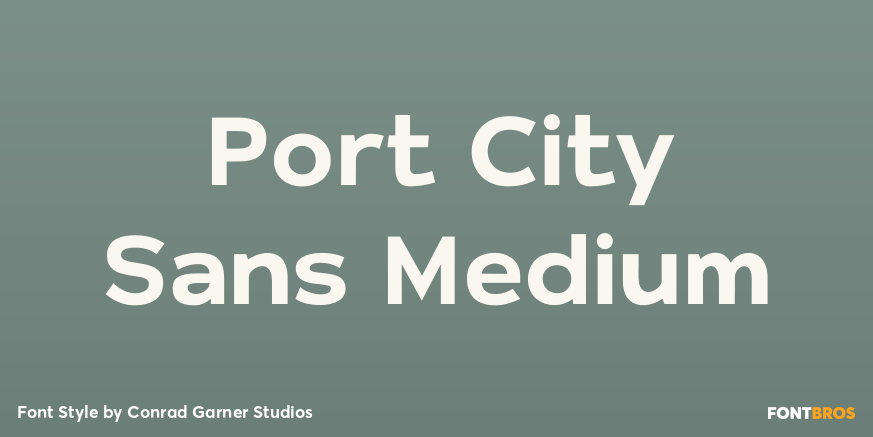 Port City Sans Medium Font Poster