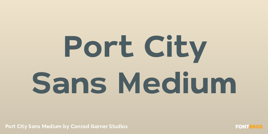 Port City Sans Medium Poster