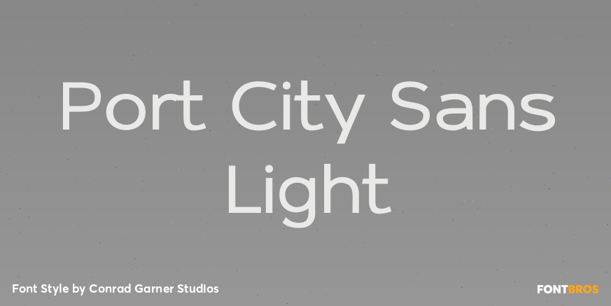 Port City Sans Light Poster