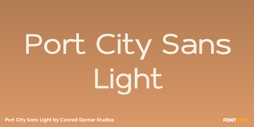 Port City Sans Light Font Poster