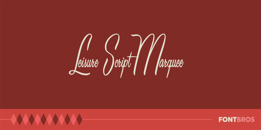 Leisure Script Marquee Font Poster