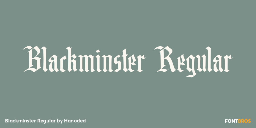 Blackminster Regular Font Poster #1