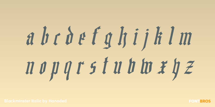 Blackminster Italic Font Poster #3