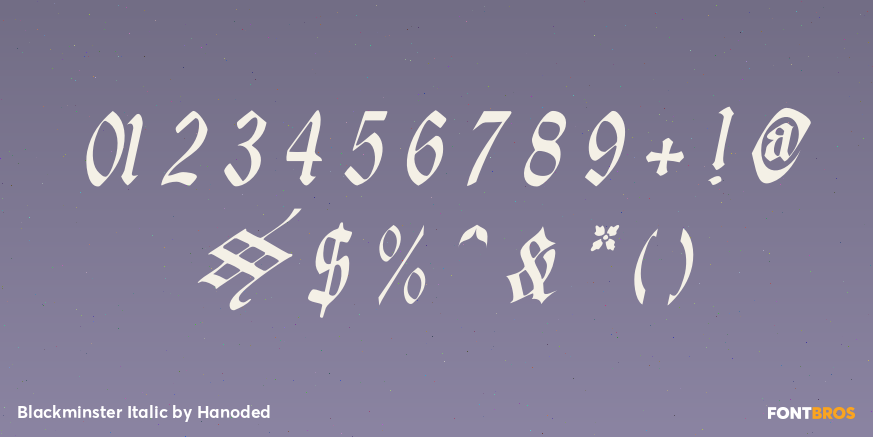 Blackminster Italic Font Poster #4