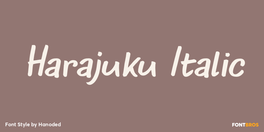 Harajuku Italic Font Poster #1