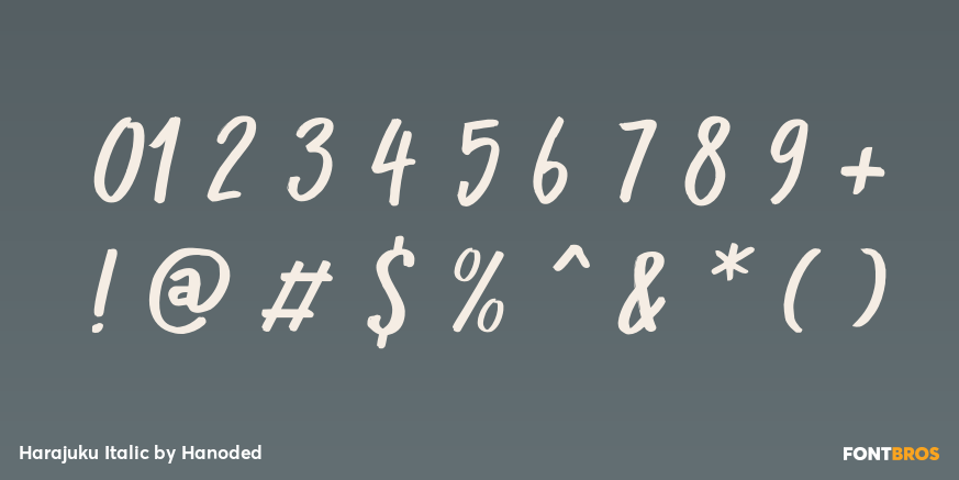 Harajuku Italic Font Poster #1