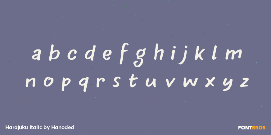 Harajuku Italic Font Poster #1