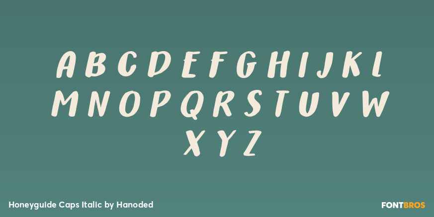 Honeyguide Caps Italic Font Poster #2