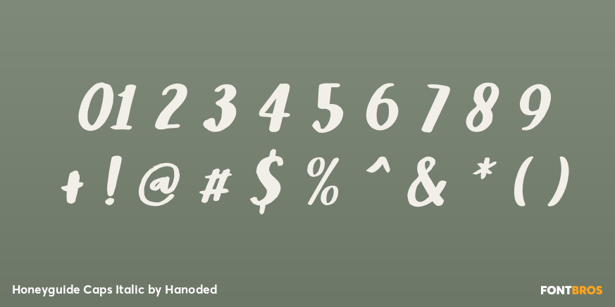 Honeyguide Caps Italic Font Poster #4