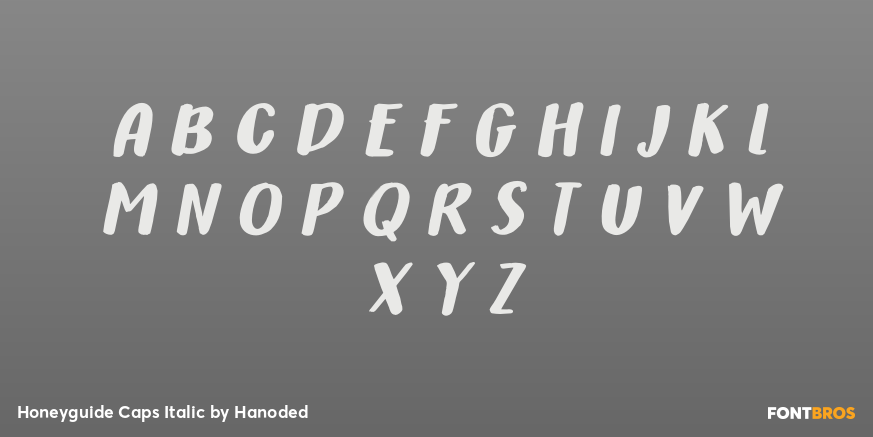 Honeyguide Caps Italic Font Poster #2