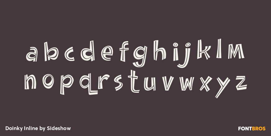 Doinky Inline Font Poster #3