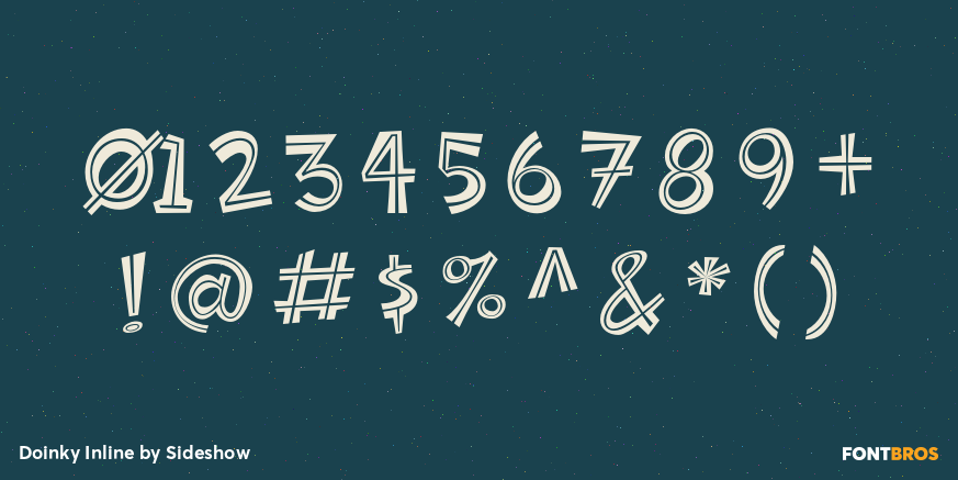 Doinky Inline Font Poster #4