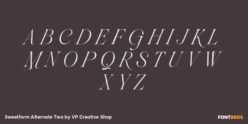 Sweetform Alternate Two Font Poster #2