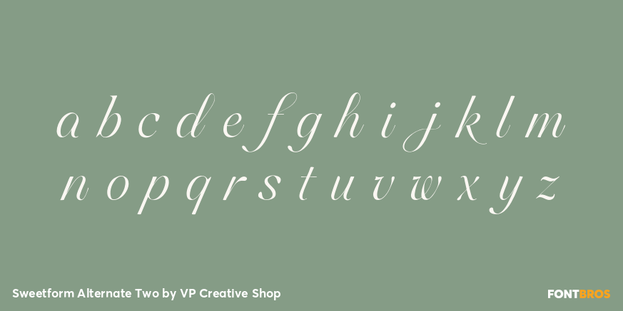 Sweetform Alternate Two Font Poster #3