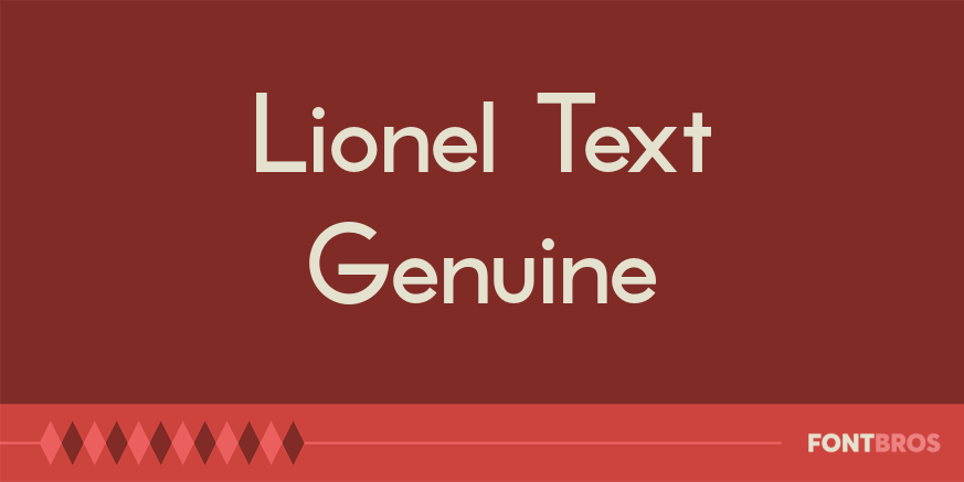 Lionel Text Genuine Font Poster