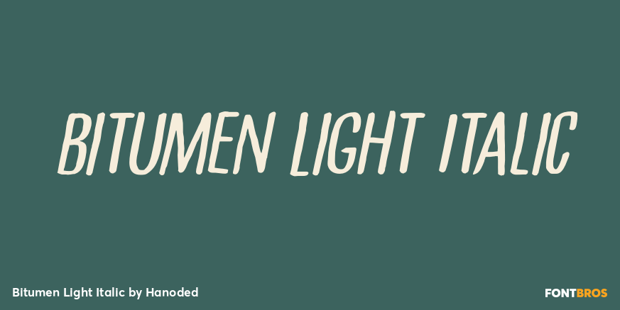 Bitumen Light Italic Font Poster #1