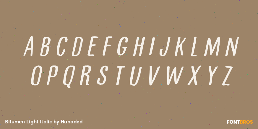 Bitumen Light Italic Font Poster #2