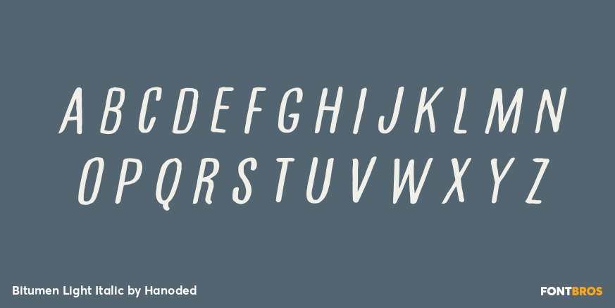 Bitumen Light Italic Font Poster #3