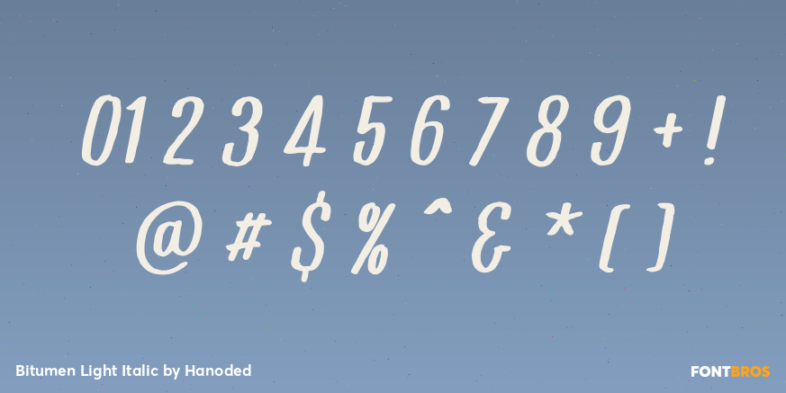 Bitumen Light Italic Font Poster #4