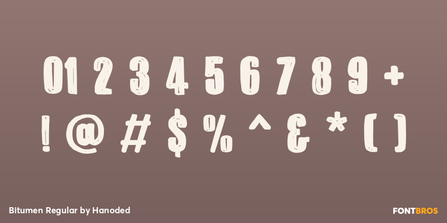 Bitumen Regular Font Poster #4