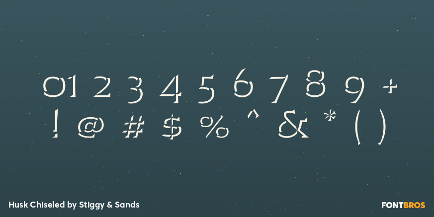 Husk Chiseled Font Poster #1